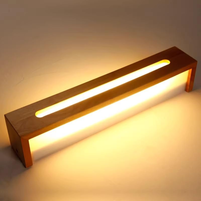 Wall Light - Wood Plastic Frame, Warm Light