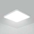 Ceiling Light - White Plastic Frame, White Light