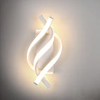 Applique da parete - Telaio in alluminio bianco, Luce calda