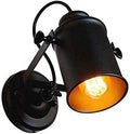 Comely Applique Murale Interieure, Réglable Spot LED Lampe Murale Rétro Industrielle E27, Luminaire Mural Interieur en Métal pour Salon Chambre Restaurant Cuisine, Noir
