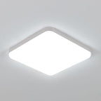 Ceiling Light - White Plastic Frame, White Light