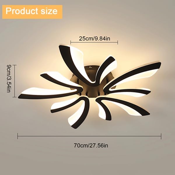 Ceiling Light - Black Acrylic Frame, Tunable and Dimmable