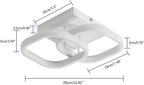 Comely Lot de 2 Plafonniers LED Modernes, 24W 2700LM Petit Plafonnier LED Carré Blanc Froid 6500K Luminaires Intérieur pour Chambre Salon Allée Couloir Balcon Escalier Entrée