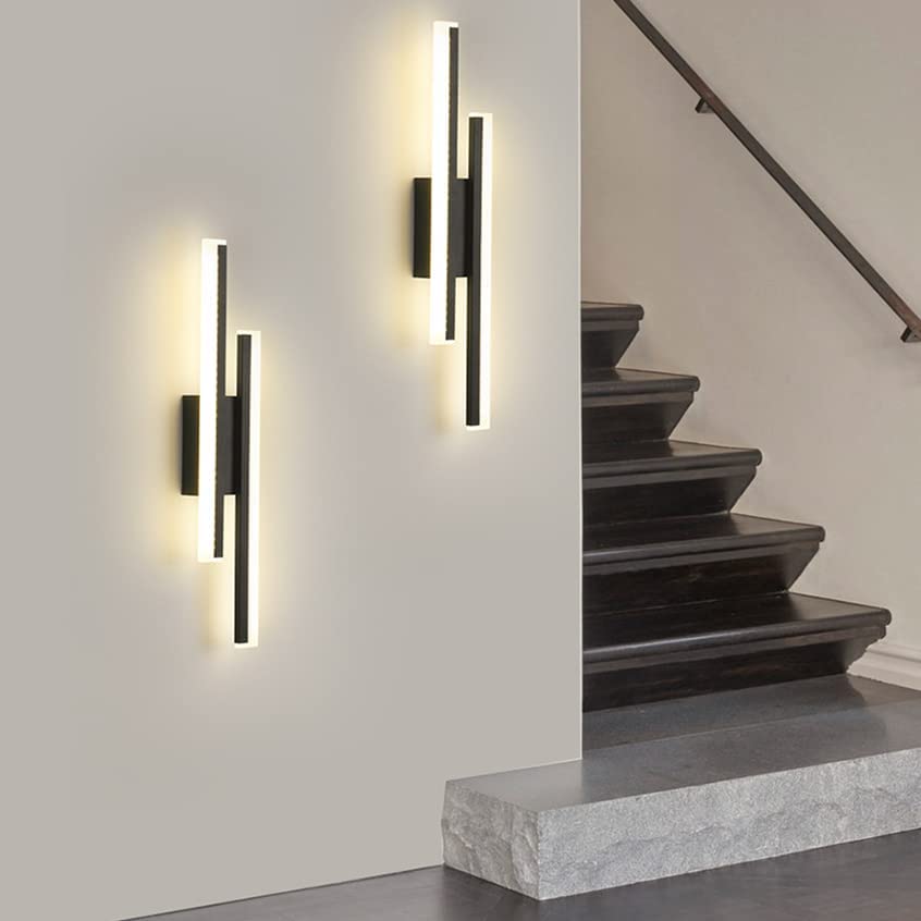Lampada da Parete - Cornice in Acrilico Nero, Luce Calda