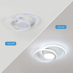 Ceiling Light - White Metal Frame, White Light