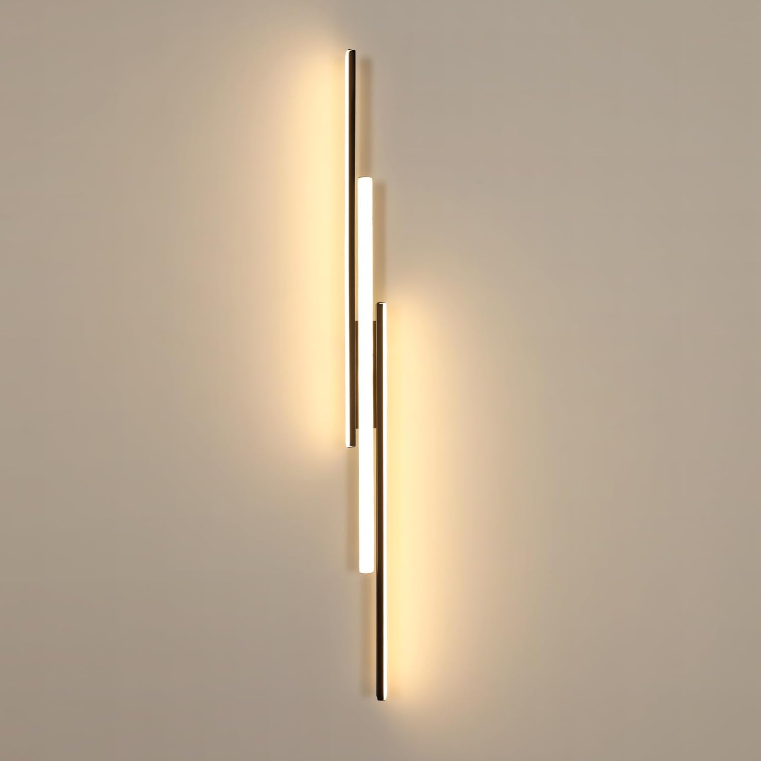 Wall Light - Black Aluminium Frame, Warm Light