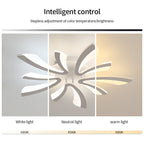 Comely Plafonnier LED Dimmable, Luminaire Plafonnier Salon Télécommande, 48W 5400LM 3000k-6500k Dia 70cm Lampe de Plafond per Chambre Salle à manger, Blanc