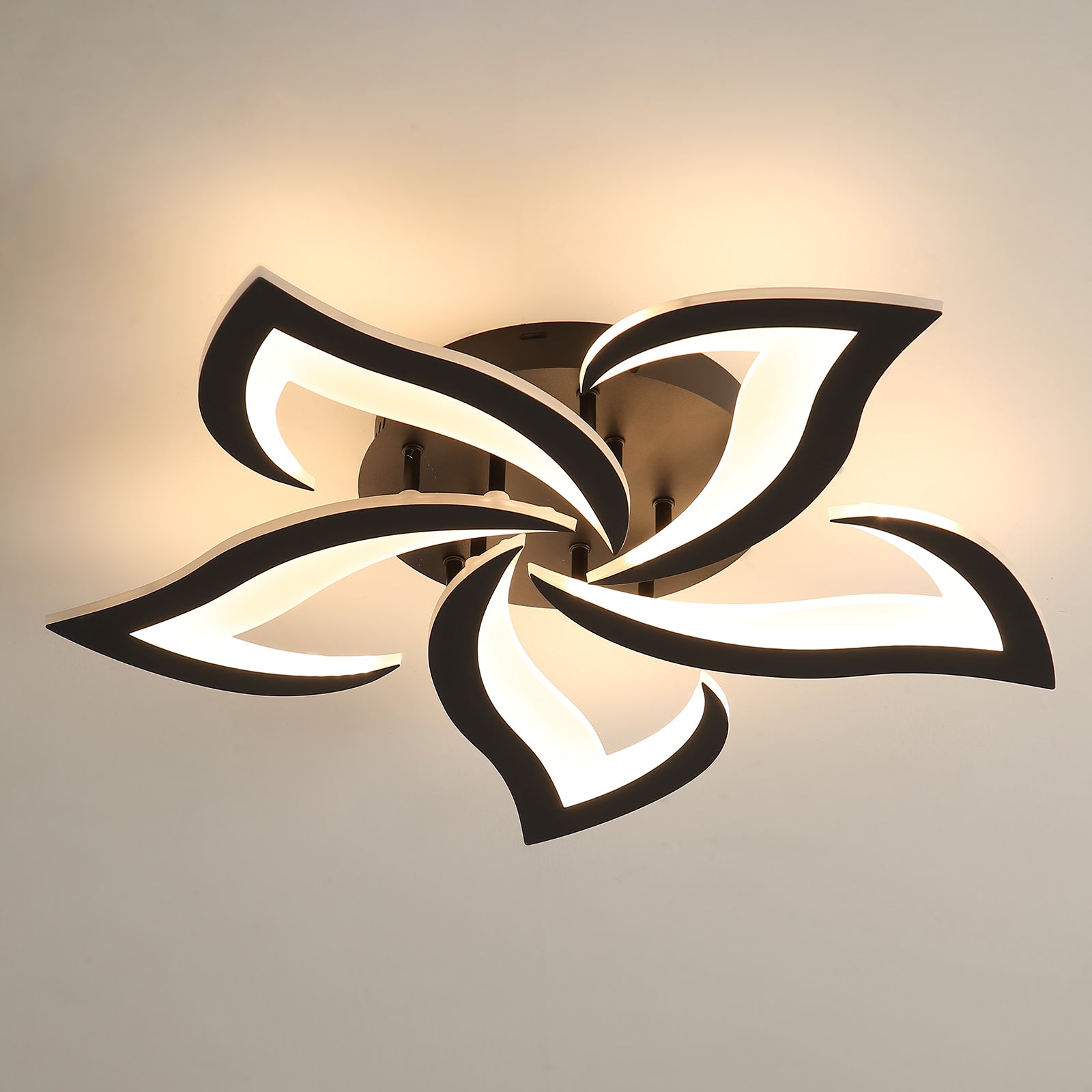 Ceiling Light - Black Acrylic Frame, Tunable and Dimmable