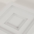 Ceiling Light - White Acrylic Frame, Warm Light