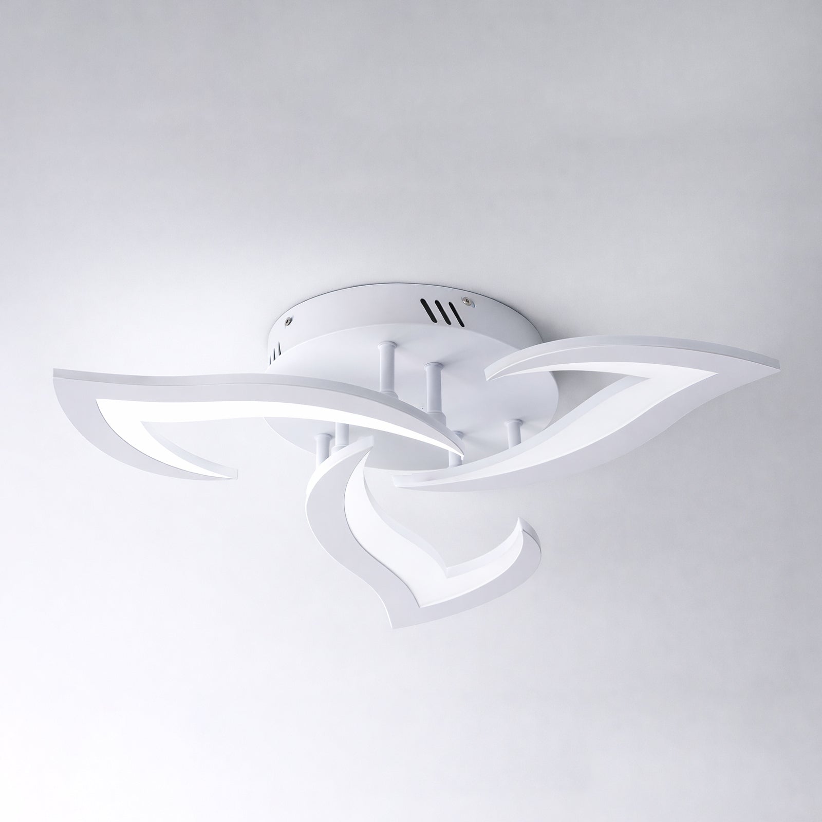 Ceiling Light - White Acrylic Frame, White Light