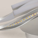 Deckenleuchte - Rahmen aus silbernem Aluminium, Naturlicht
