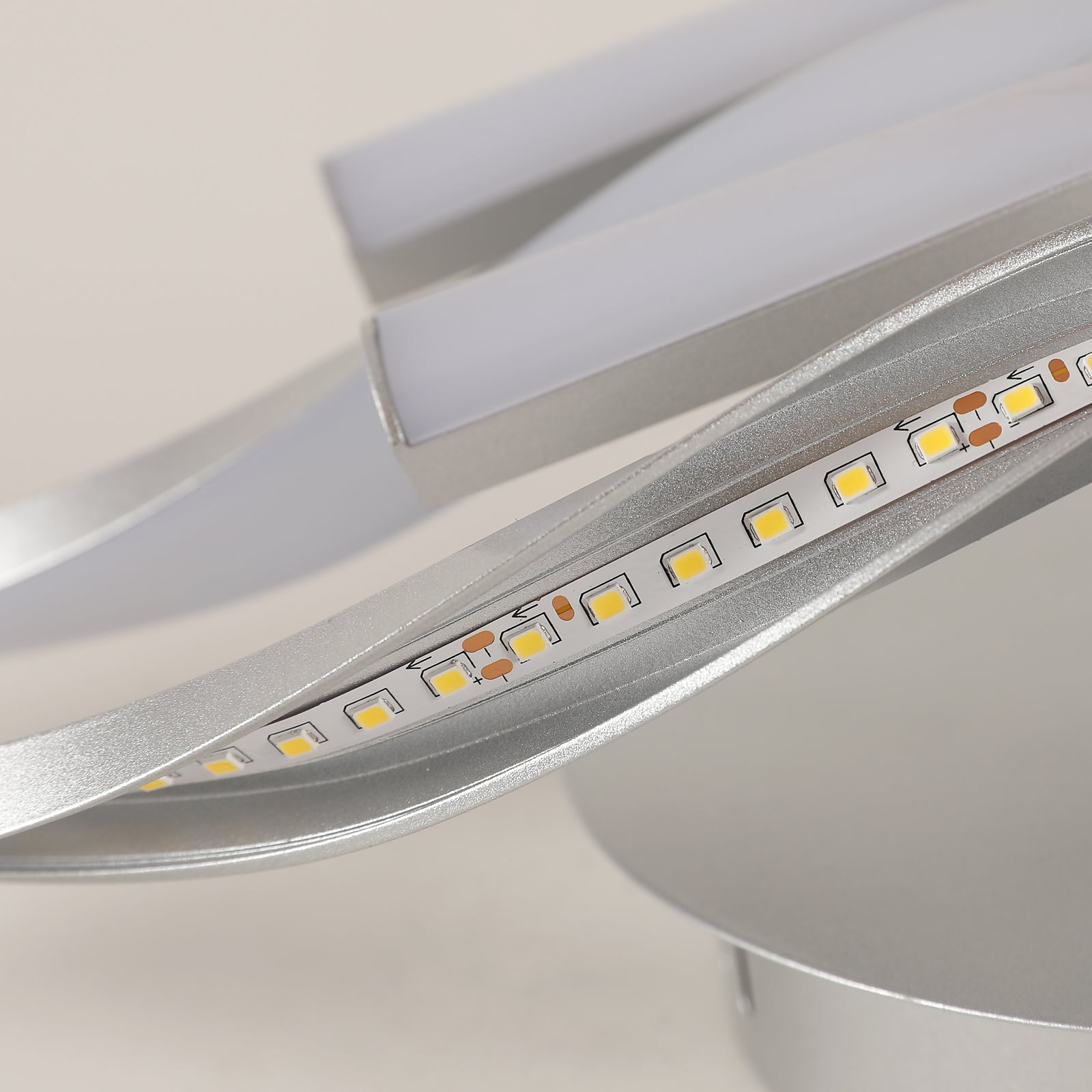 Ceiling Light - Silver Aluminium Frame, Natural Light