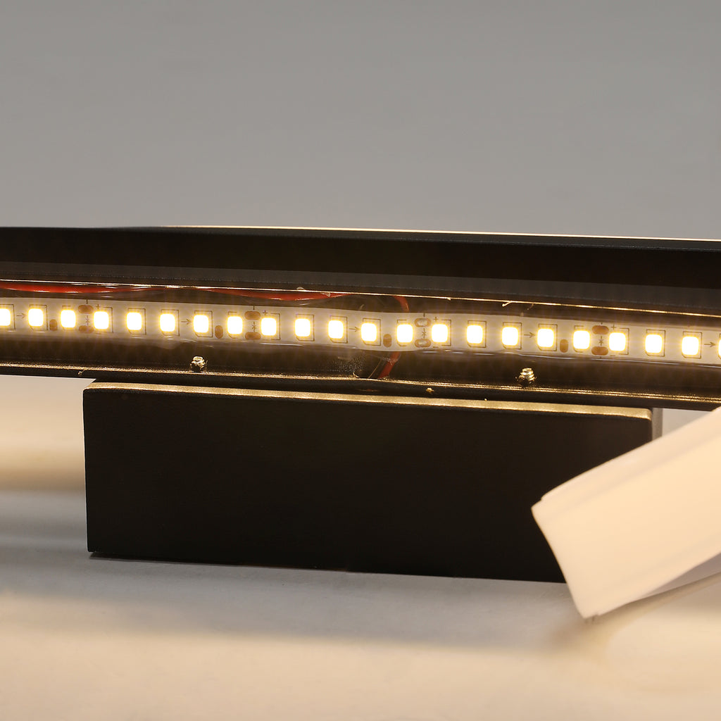 Wall Light - Black Aluminium Frame, Warm Light