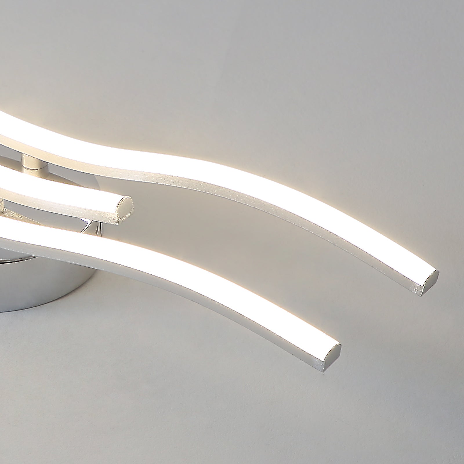 Ceiling Light - Silver Aluminium Frame, Natural Light
