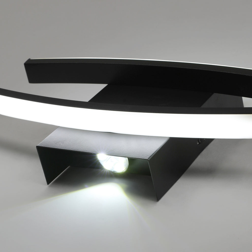 Wandleuchte – Schwarzer Aluminiumrahmen, weißes Licht