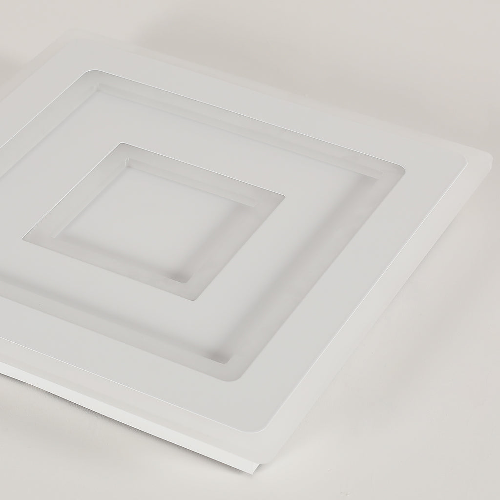 Comely Plafonnier LED Carré Moderne, 52W Lampe de Plafond LED, Acrylique Luminaire Plafonnier Intérieur Blanc pour Chambre à Coucher, Salon, Couloir, Lumière Chaude 3000K, 40cm