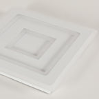 Comely Plafonnier LED Carré Moderne, 52W Lampe de Plafond LED, Acrylique Luminaire Plafonnier Intérieur Blanc pour Chambre à Coucher, Salon, Couloir, Lumière Chaude 3000K, 40cm