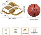 Ceiling Light - Gold Aluminium Frame, Warm Light