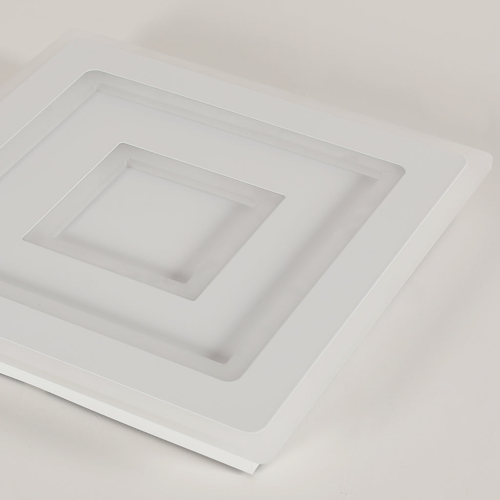 Comely Plafonnier LED Carré Moderne, 52W 5850LM Lampe de Plafond LED, Acrylique Luminaire Plafonnier Intérieur Blanc pour Chambre à Coucher, Salon, Couloir, Lumière Blanche 6500K, 40cm