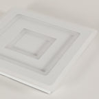 Comely Plafonnier LED Carré Moderne, 52W 5850LM Lampe de Plafond LED, Acrylique Luminaire Plafonnier Intérieur Blanc pour Chambre à Coucher, Salon, Couloir, Lumière Blanche 6500K, 40cm