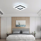 Ceiling Light - Black & White Acrylic Frame, White Light