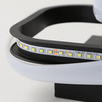 Deckenleuchte - schwarzer Aluminiumrahmen, weißes Licht