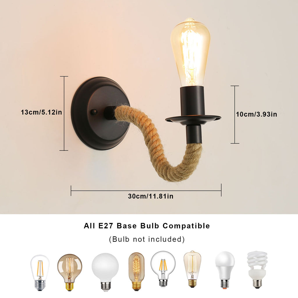 Wall Light - Black Metal Frame