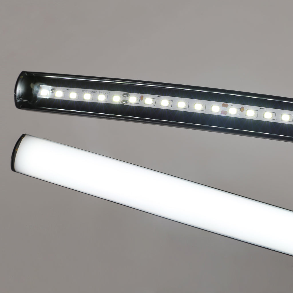 Comely Plafonnier LED, 3 Ondes Design 20W 2050LM Blanc Froid 6500K Lampe de Plafond Moderne, Noir Luminaire Plafonnier pour Salon, Chambre, Cuisine, Couloir, Noir