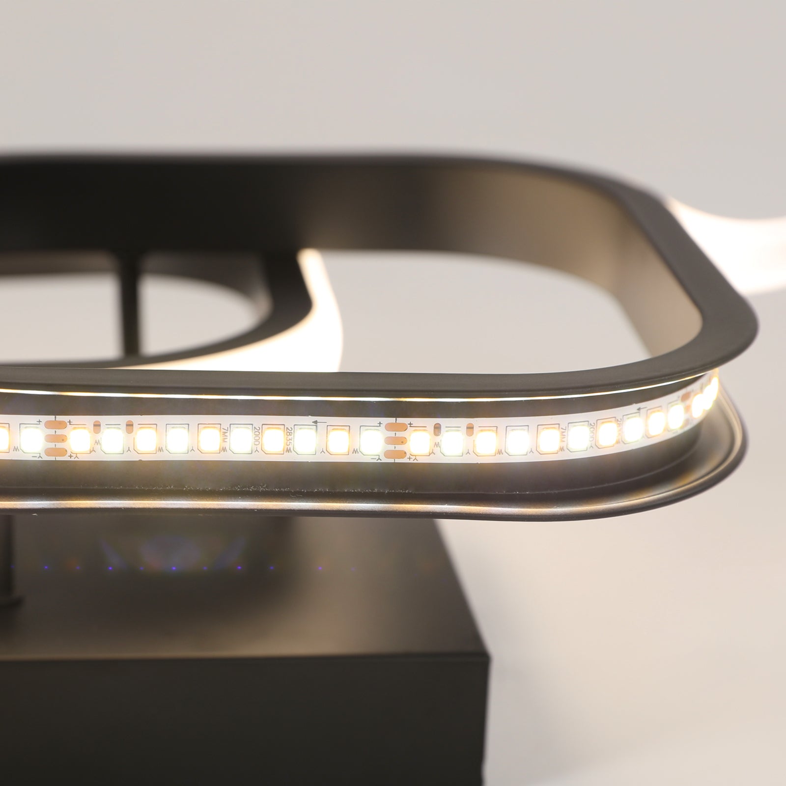 Ceiling Light - Black Aluminium Frame, Warm Light