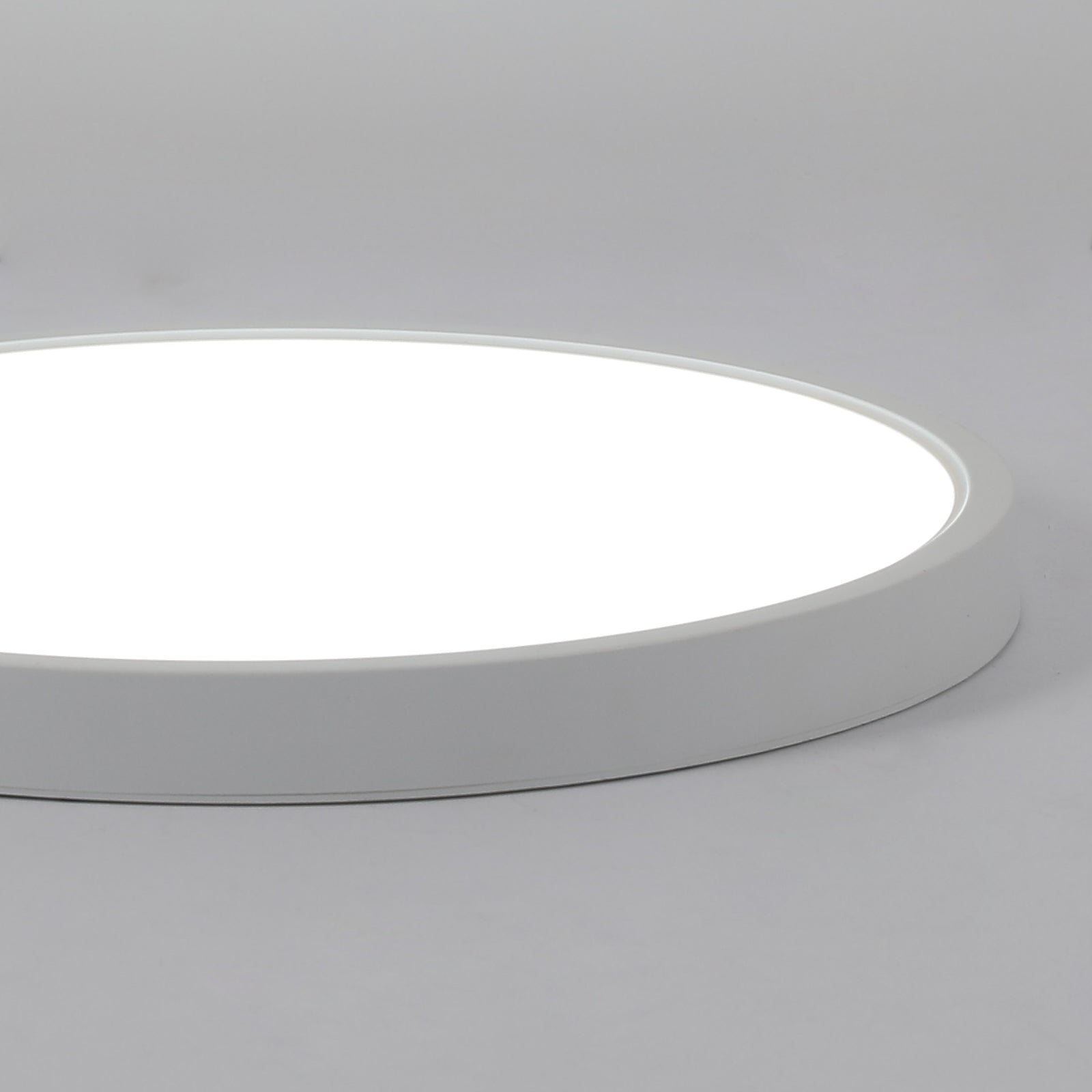 Ceiling Light - White Plastic Frame, White Light