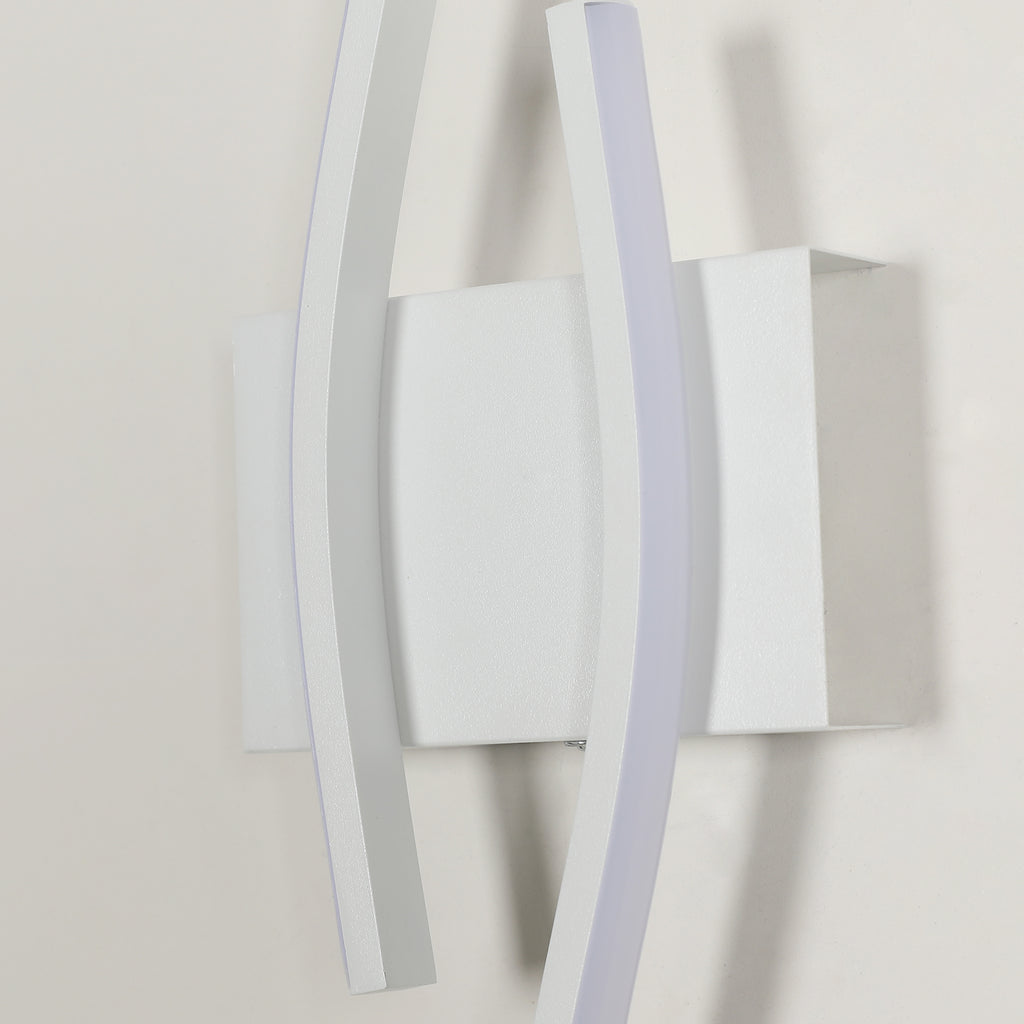 Applique da parete - Telaio in alluminio bianco, Luce calda