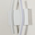 Applique da parete - Telaio in alluminio bianco, Luce calda
