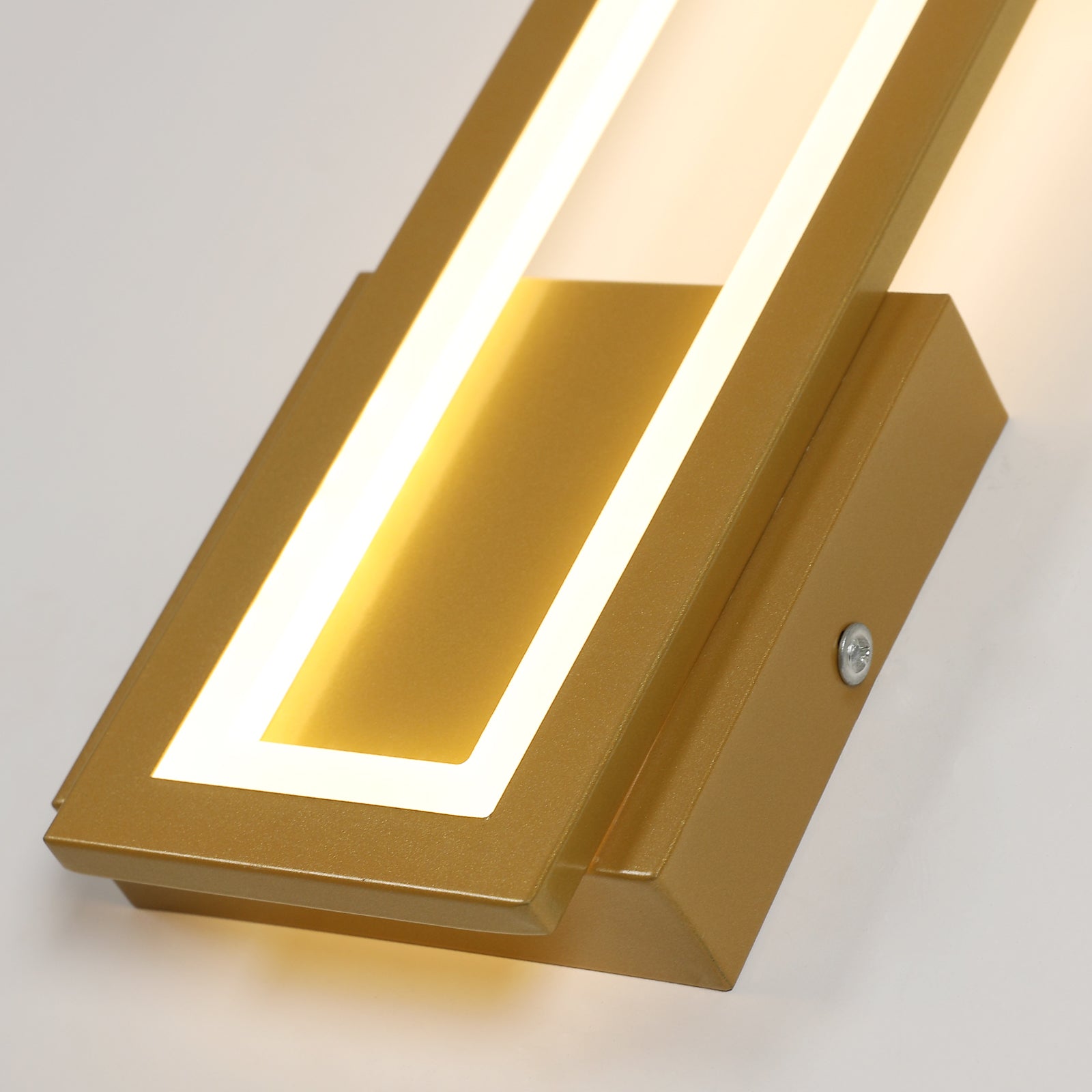Wall Light - Gold Acrylic Frame, Warm Light