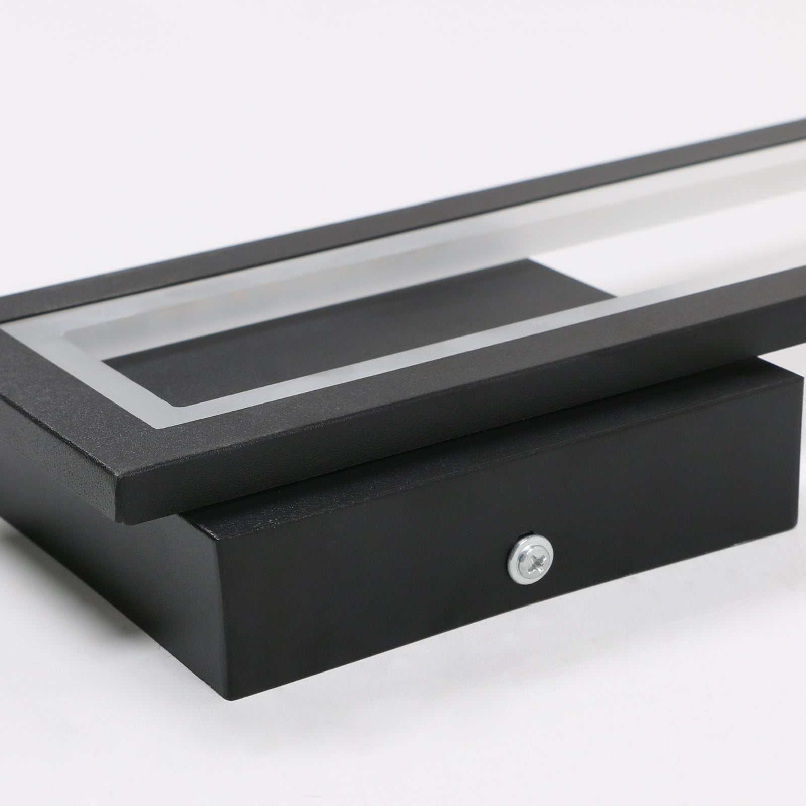 Wall Light - Black Acrylic Frame, White Light