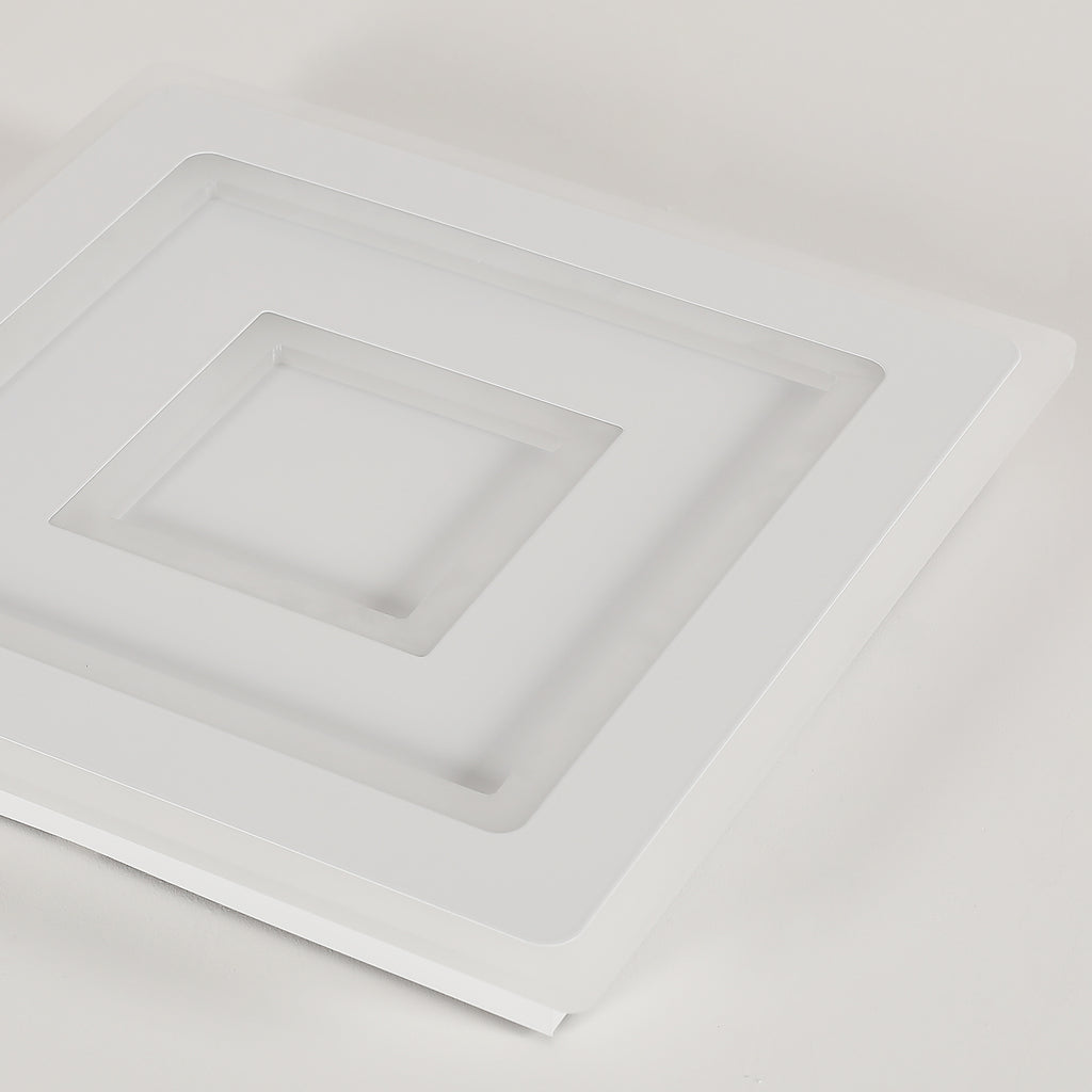 Comely Plafonnier LED Carré Moderne, 52W Lampe de Plafond LED, Acrylique Luminaire Plafonnier Intérieur Blanc pour Chambre à Coucher, Salon, Couloir, Lumière Naturelle 4500K, 40cm