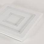 Comely Plafonnier LED Carré Moderne, 52W Lampe de Plafond LED, Acrylique Luminaire Plafonnier Intérieur Blanc pour Chambre à Coucher, Salon, Couloir, Lumière Naturelle 4500K, 40cm