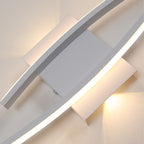 Wandleuchte – Weißer Aluminiumrahmen, warmes Licht