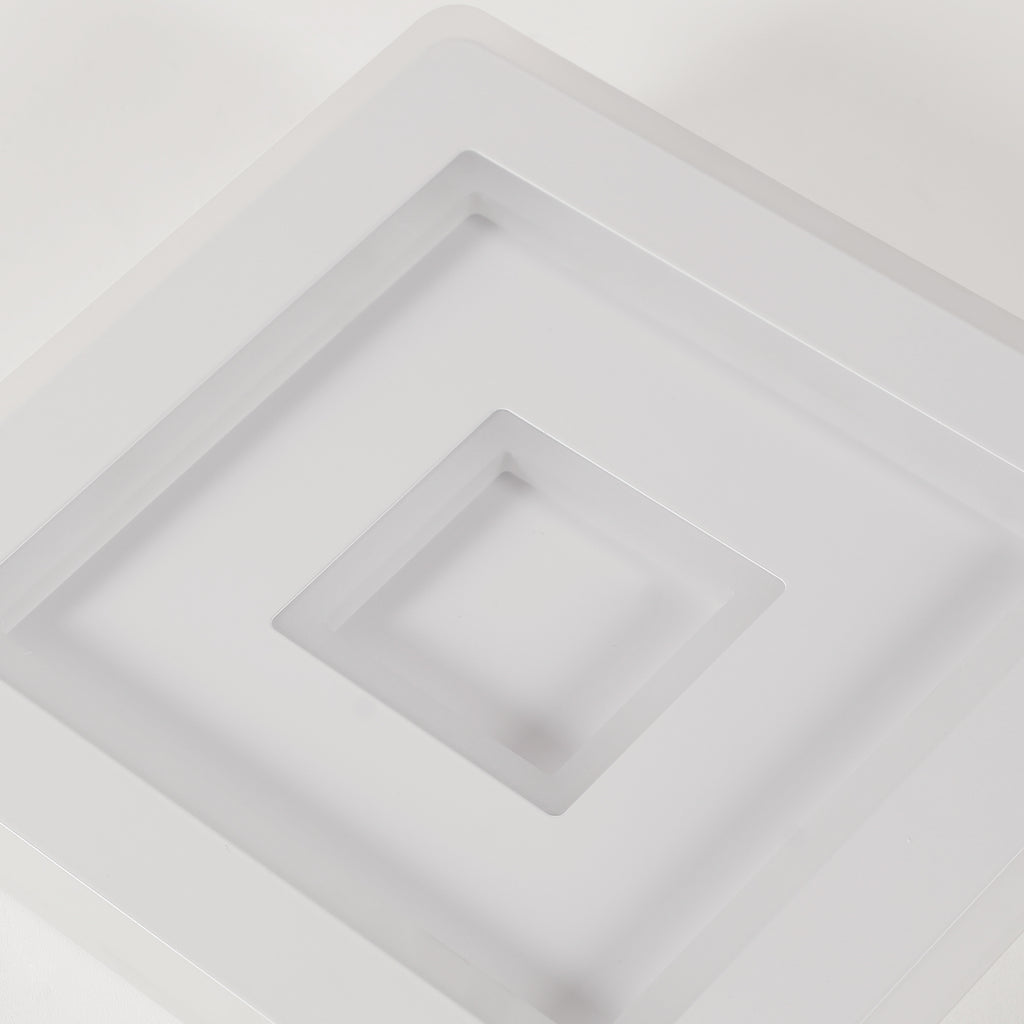 Comely Plafonnier LED Carré Moderne, 36W 28cm Lampe de Plafond LED, Blanc Luminaire Plafonnier Intérieur pour Chambre à Coucher, Salon, Couloir, Lumière Naturelle 4500K