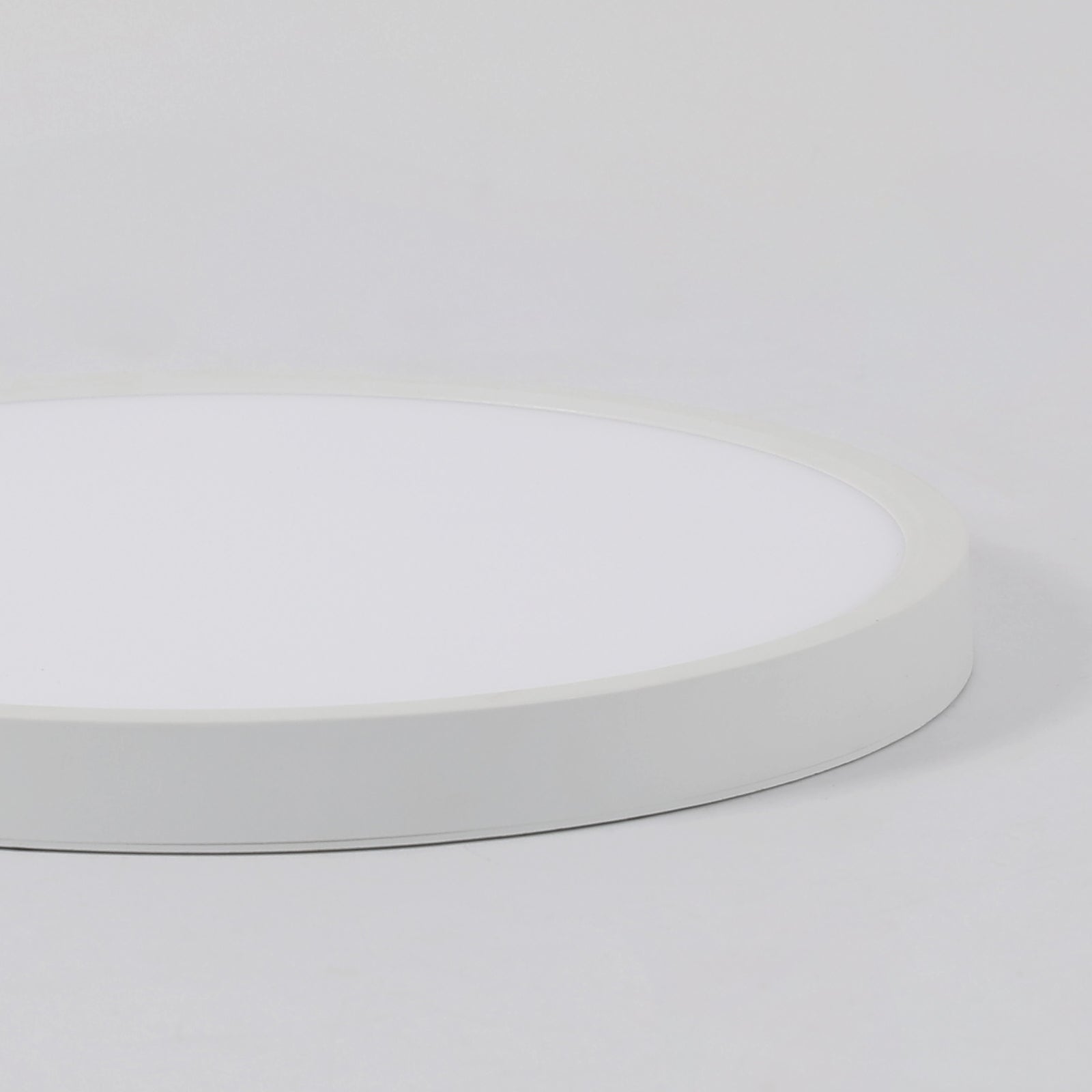 Ceiling Light - White Plastic Frame, Warm Light