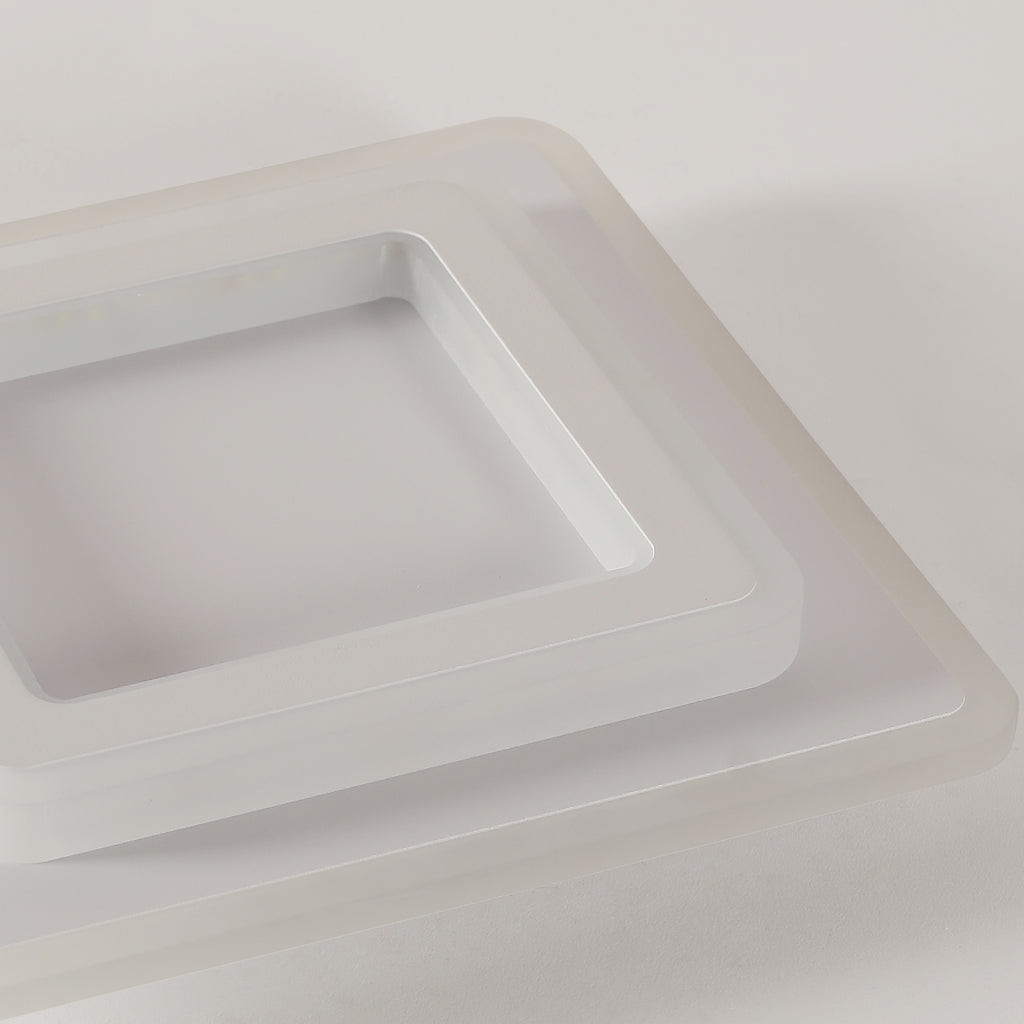 Ceiling Light - White Acrylic Frame, White Light