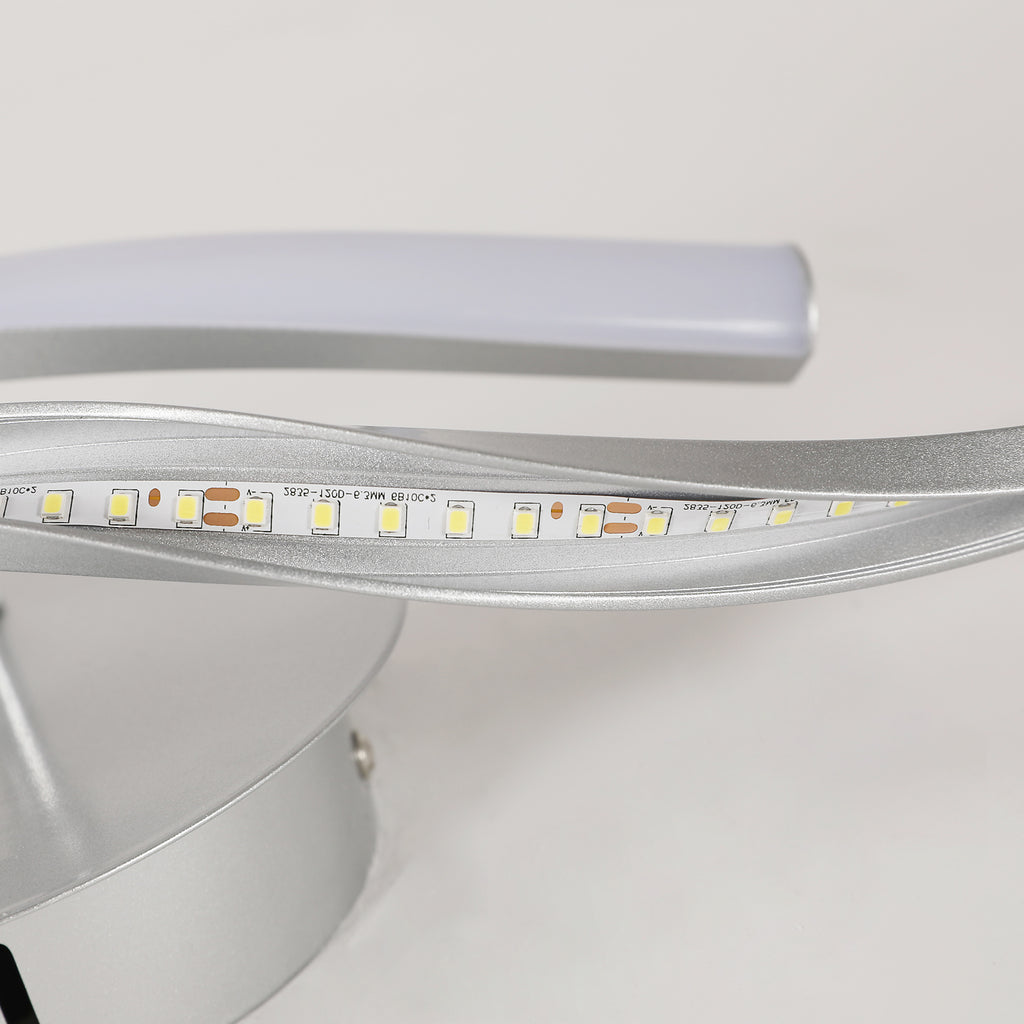 Ceiling Light - Silver Aluminium Frame, White Light