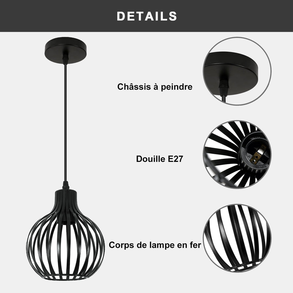 Chandeliers - Black Metal Frame