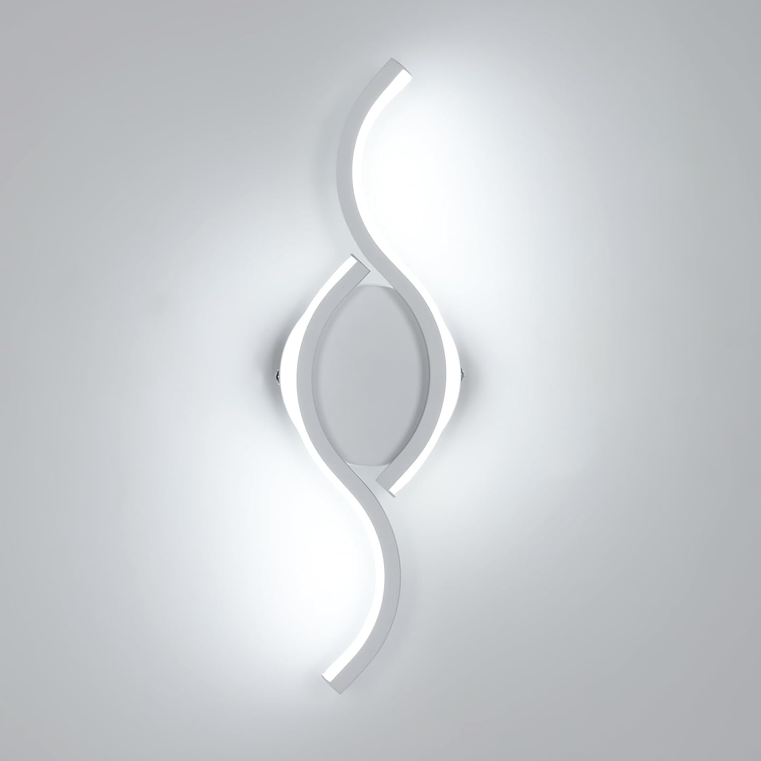 Applique da Parete - Struttura in Alluminio Bianco, Luce Bianca