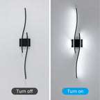 Lampada da parete - Telaio in alluminio nero, luce bianca