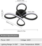 Ceiling Light - Black Aluminium Frame, White Light