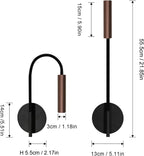 Wall Light - Black Metal Frame, White Light
