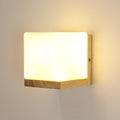 Comely Applique Murale Intérieur Vintage, Moderne Lampe Murale en Bois et Verre, E27 Applique Murale Bois pour Chambre Salon Couloir Salle à Manger, Cuisine