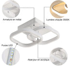 Ceiling Light - White Aluminium Frame, Warm Light