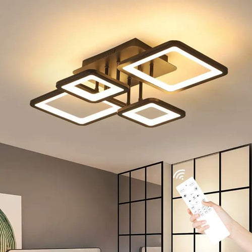 Ceiling Light - Black Acrylic Frame, Tunable and Dimmable