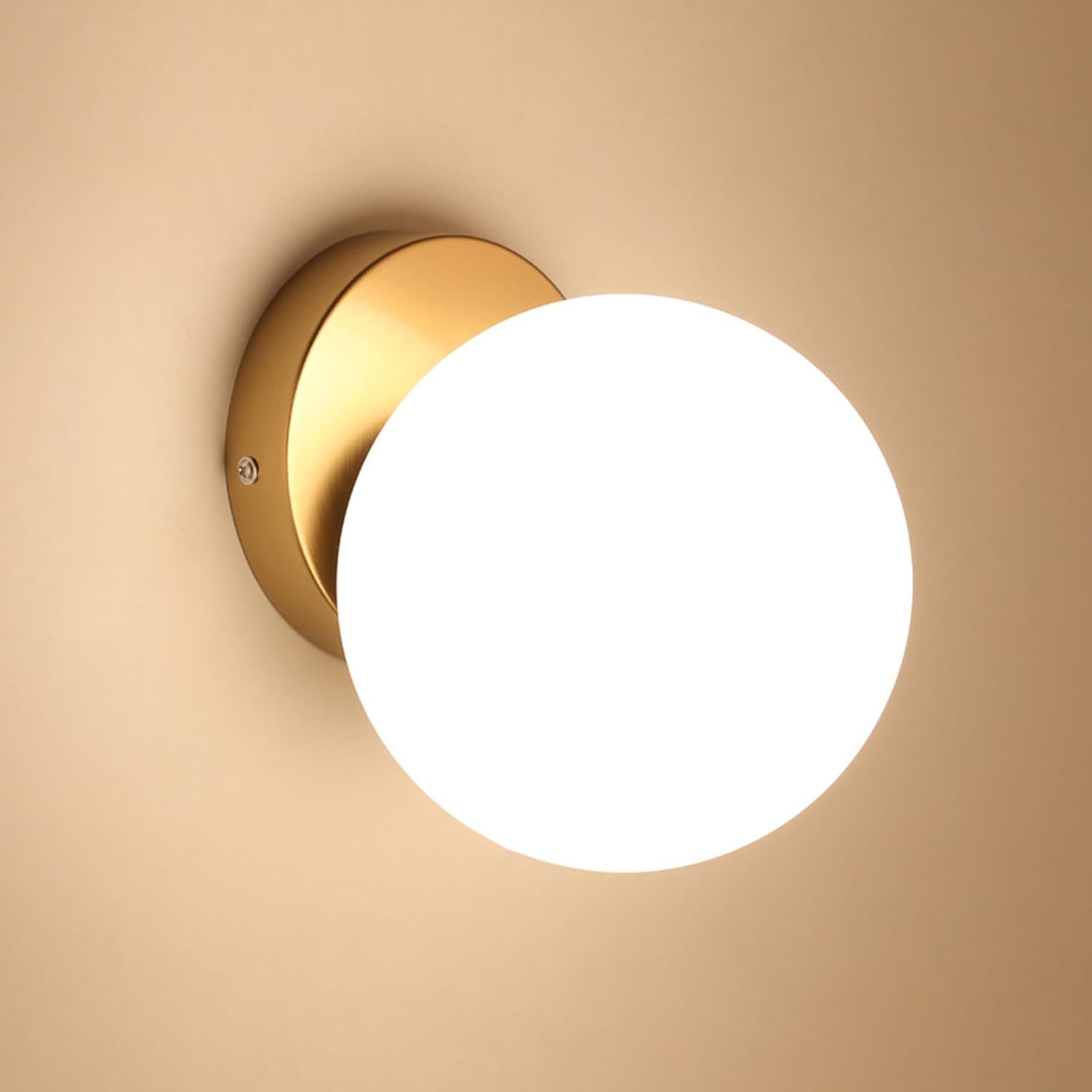 Wandleuchte - Rahmen aus goldbronzefarbenem Glas
